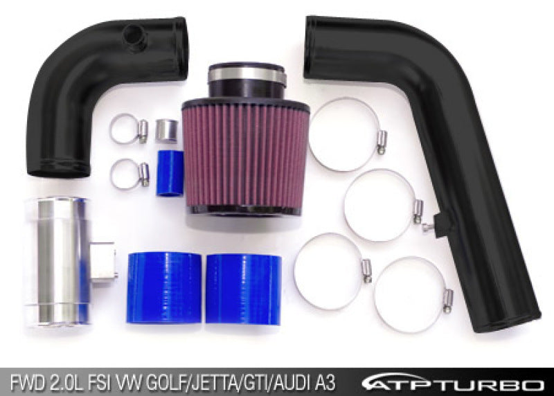 ATP VW Golf/GTI/Jetta / Audi A3 2.0T FSI Turbo 3.0in Modular Intake Kit w/ Red Silicone Connectors