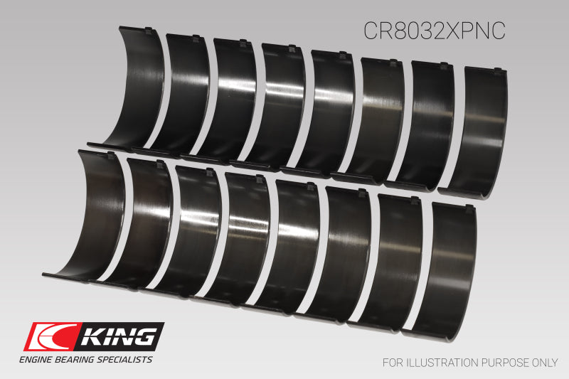 King Engine Bearings Chrysler 345/ 370 16V (Size 0.25) pMaxBlack Coated Connecting Rod Bearing Set