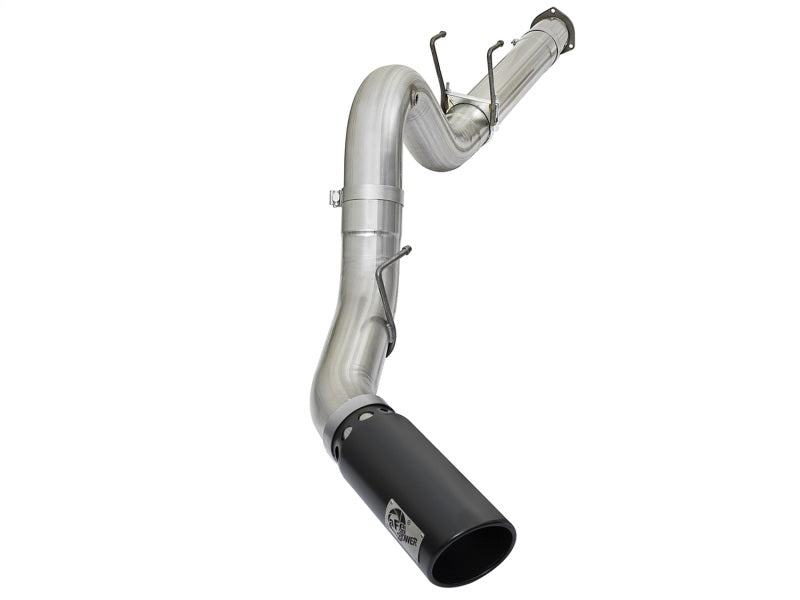 aFe ATLAS 5in DPF-Back Alum Steel Exhaust System w/Black Tip 2017 Ford Diesel Trucks V8-6.7L (td)