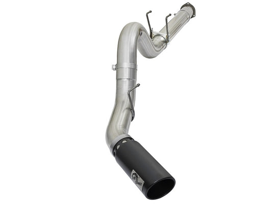 aFe ATLAS 5in DPF-Back Alum Steel Exhaust System w/Black Tip 2017 Ford Diesel Trucks V8-6.7L (td)