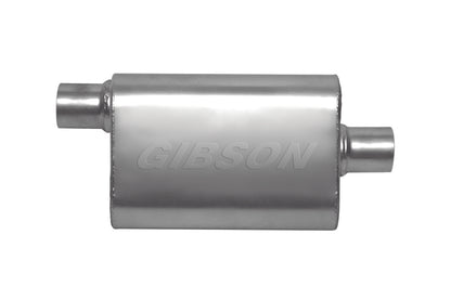 Gibson CFT Superflow Offset/Center Oval Muffler - 4x9x13in/3in Inlet/3in Outlet - Stainless