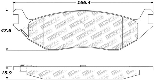 StopTech 02-17 Dodge Ram 1500 Street Performance Rear Brake Pads