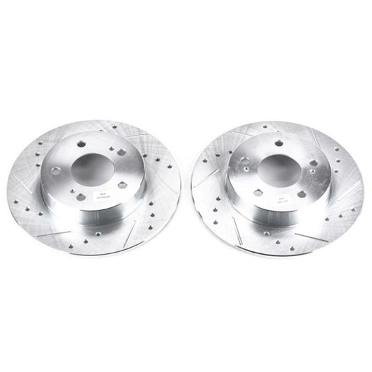 Power Stop 96-01 Infiniti I30 Rear Evolution Drilled & Slotted Rotors - Pair