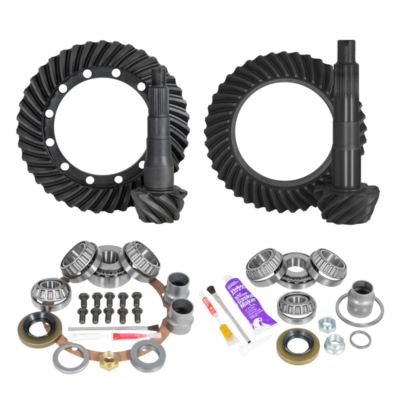 Yukon Ring & Pinion Gear Kit Front & Rear for Toyota 9.5/8R Diff (w/o Factory Locker) 5.29 Ratio