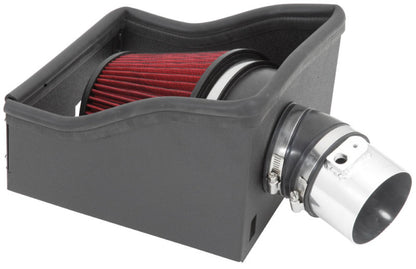 Spectre 12-14 Ford F150 V6-3.5L F/I Air Intake Kit - Polished w/Red Filter