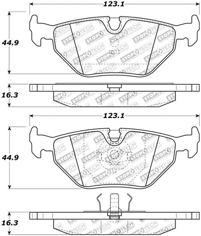 StopTech Street Touring 87-99 BMW M3 / 89-93 M5 Rear Street Touring Brake Pads