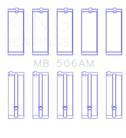 King Engine Bearings Toyota 22R Crankshaft Main Bearing Set