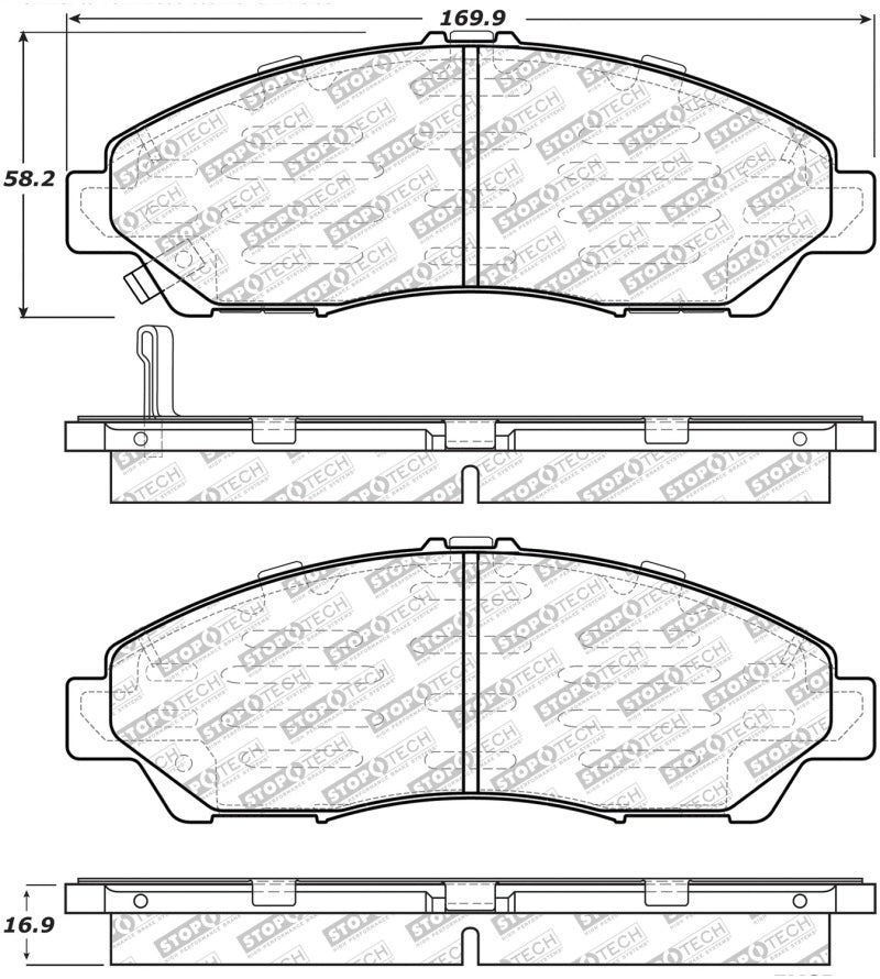 StopTech Street Select Brake Pads - Front